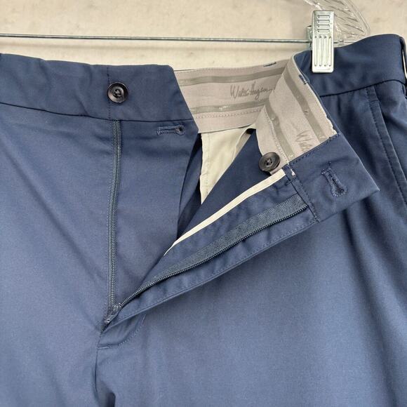 Walter Hagen Mens Golf Pants Size 36 x 34 Navy Blue Quick Dry Trouser Flat Front - Picture 3 of 12